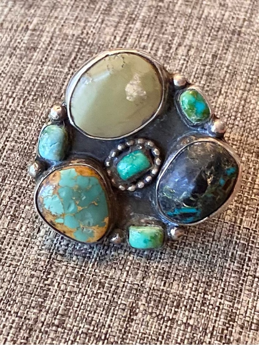 Ring - One-of-a-Kind, Natural Royston Stones & Others - Sterling Silver  Stamped